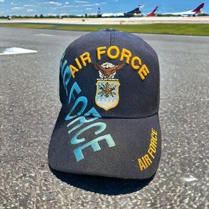 Air Force Hat Cap US Warriors Embroidered Adjustable Blue